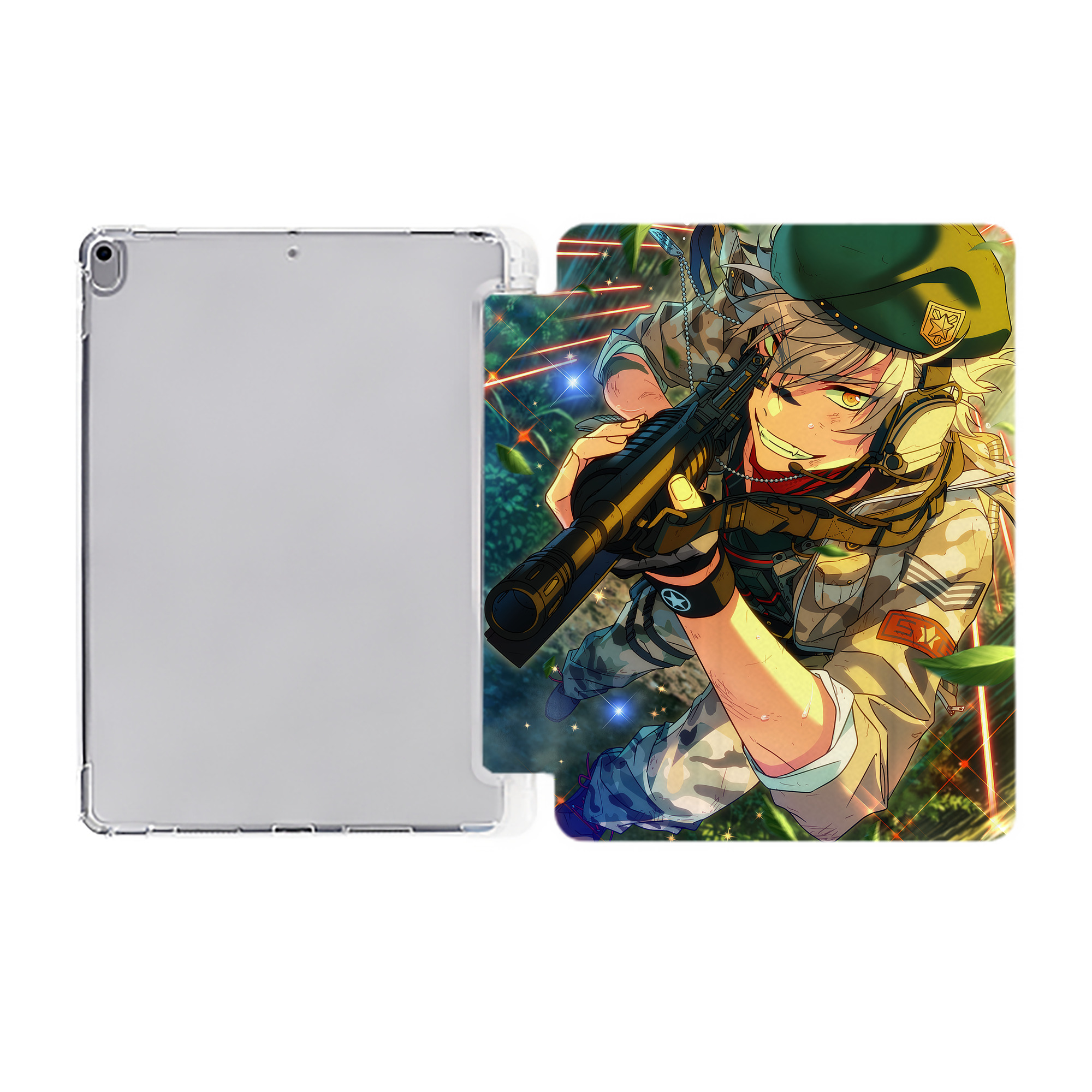 （画像用） あんさんぶるスターズ! Ensemble Stars IPad ケース ペン収納付き 三つ折りスタンド PUレザー×シリコン 対応機種9.5/10.5/10.9インチ